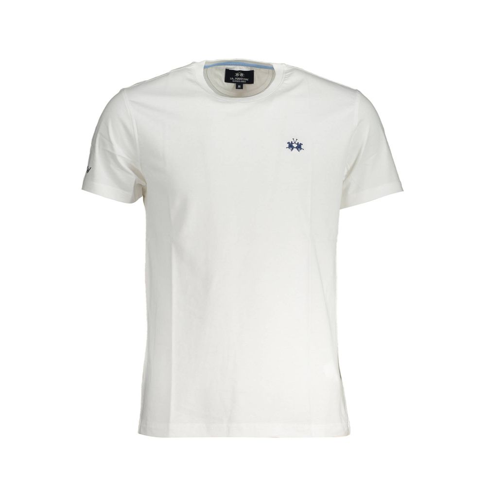 La Martina Bianco Cotton Men T-Shirt - Luxe Nova