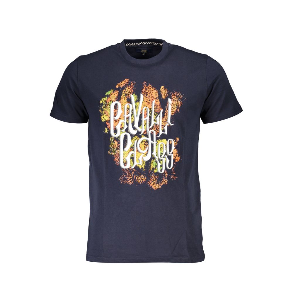 Cavalli Class Blue Cotton Men's T-Shirt - Luxe Nova