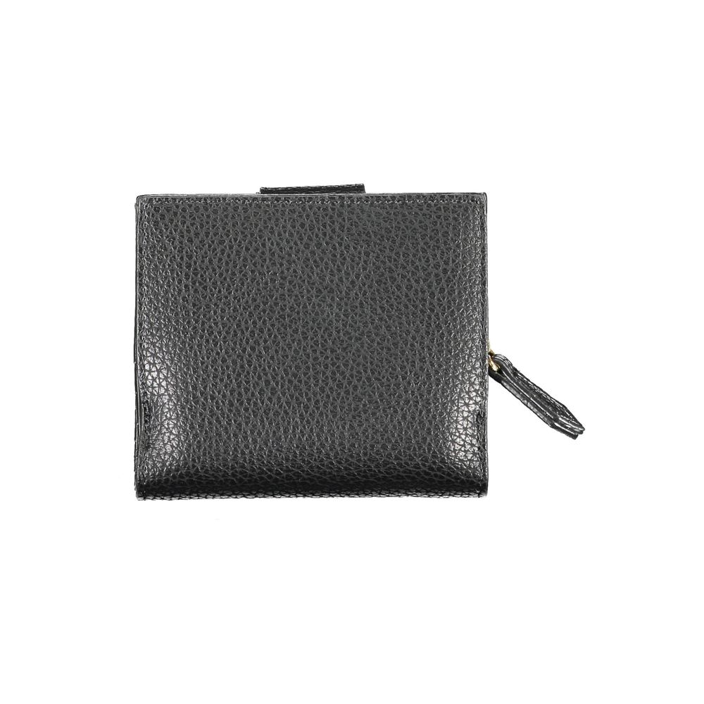 Mario Valentino Black Polyurethane Women Wallet - Luxe Nova