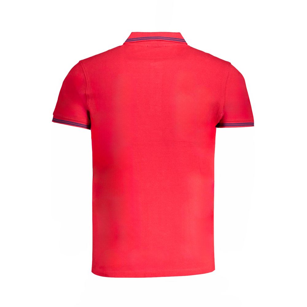 Cavalli Class Red Cotton Men Polo Shirt - Luxe Nova