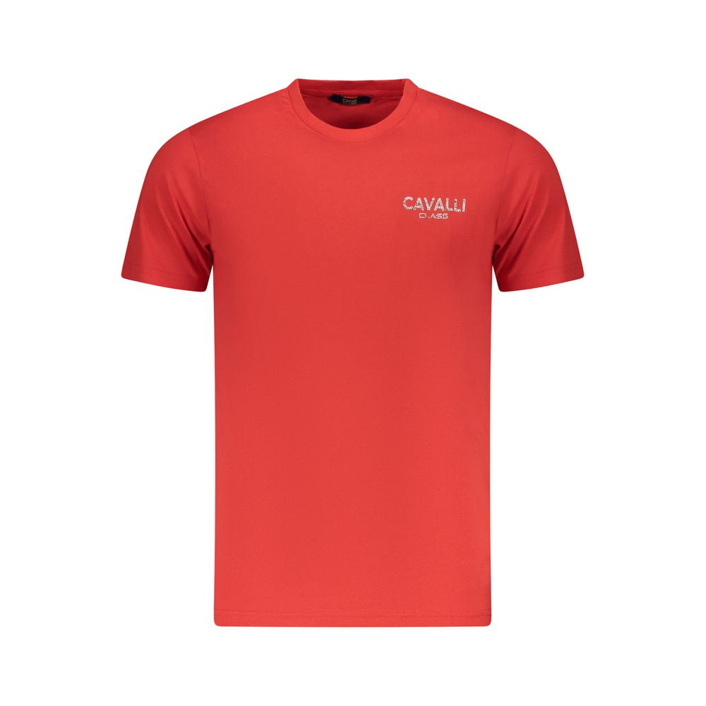 Cavalli Class Red Cotton Men T-Shirt - Luxe Nova