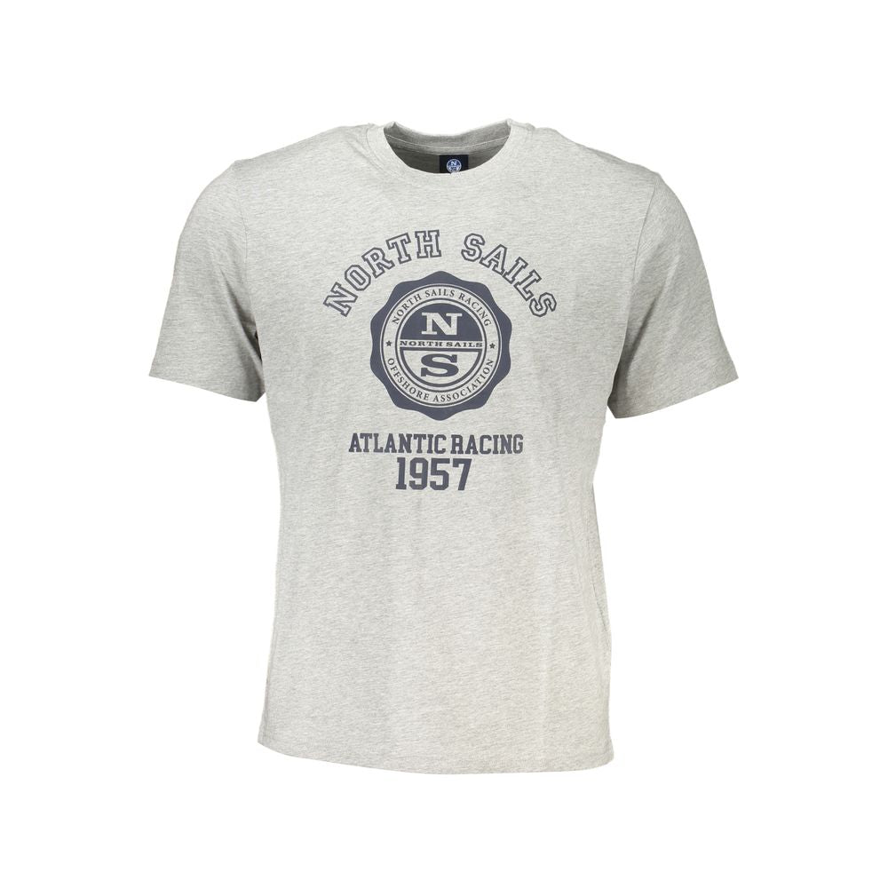 North Sails Grigio Cotton Men T-Shirt - Luxe Nova