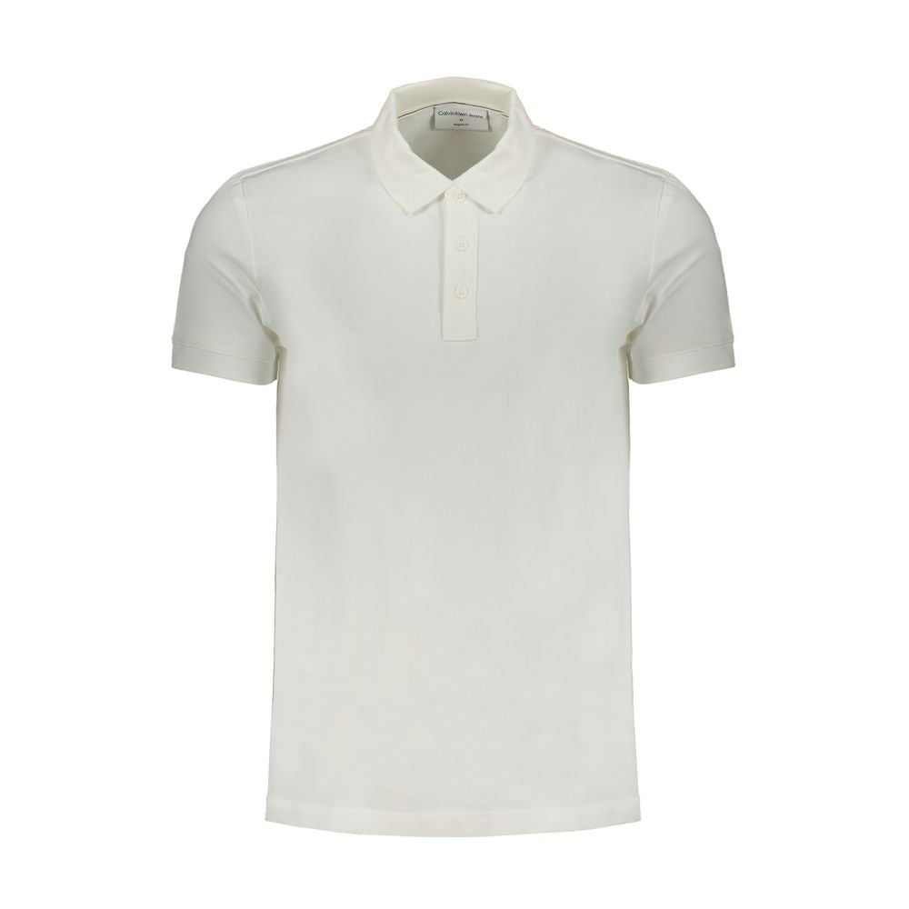 Calvin Klein White Cotton Mens Polo Shirt - Luxe Nova