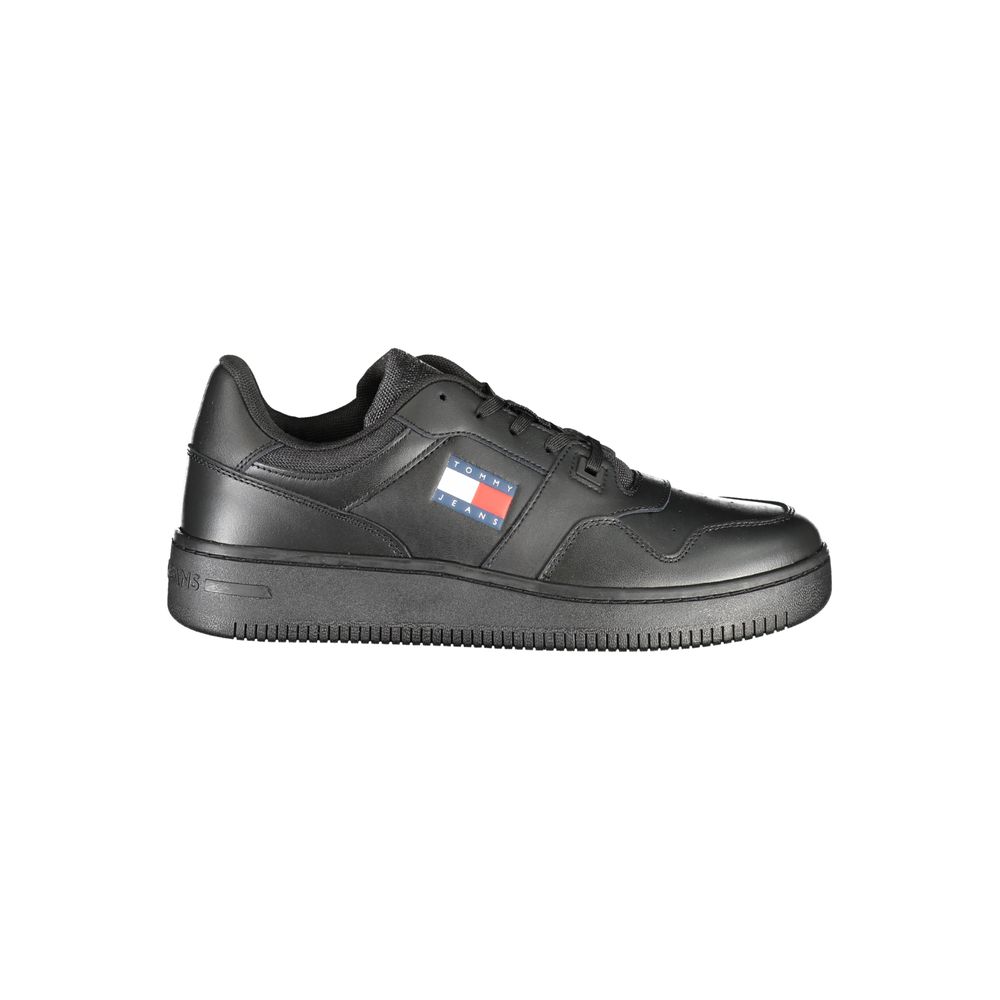 Tommy Hilfiger Black Leather Men's Sneaker - Luxe Nova
