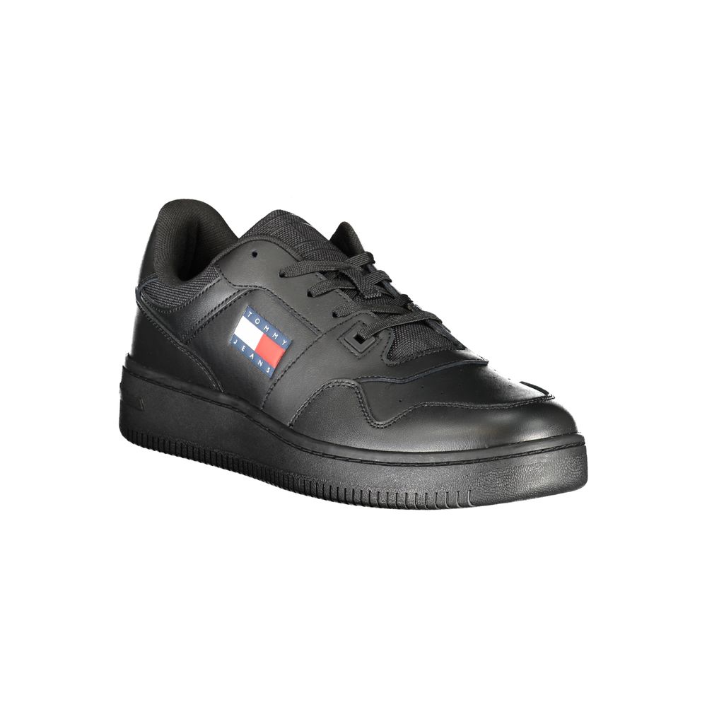 Tommy Hilfiger Black Leather Men's Sneaker - Luxe Nova