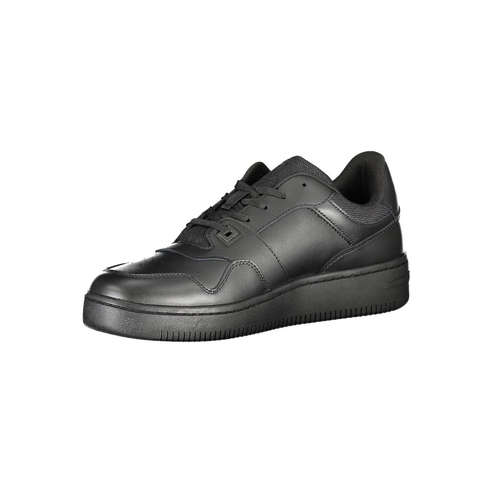 Tommy Hilfiger Black Leather Men's Sneaker - Luxe Nova
