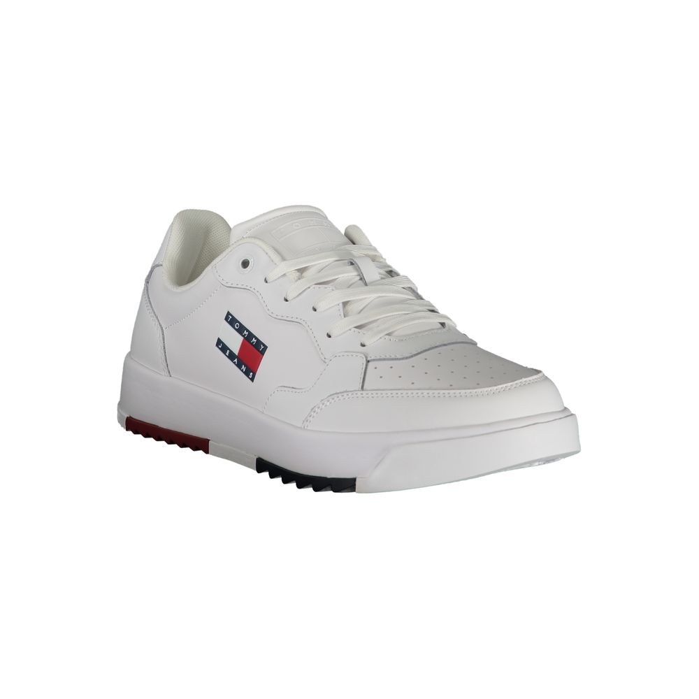 Tommy Hilfiger White Polyurethane Men's Sneaker - Luxe Nova