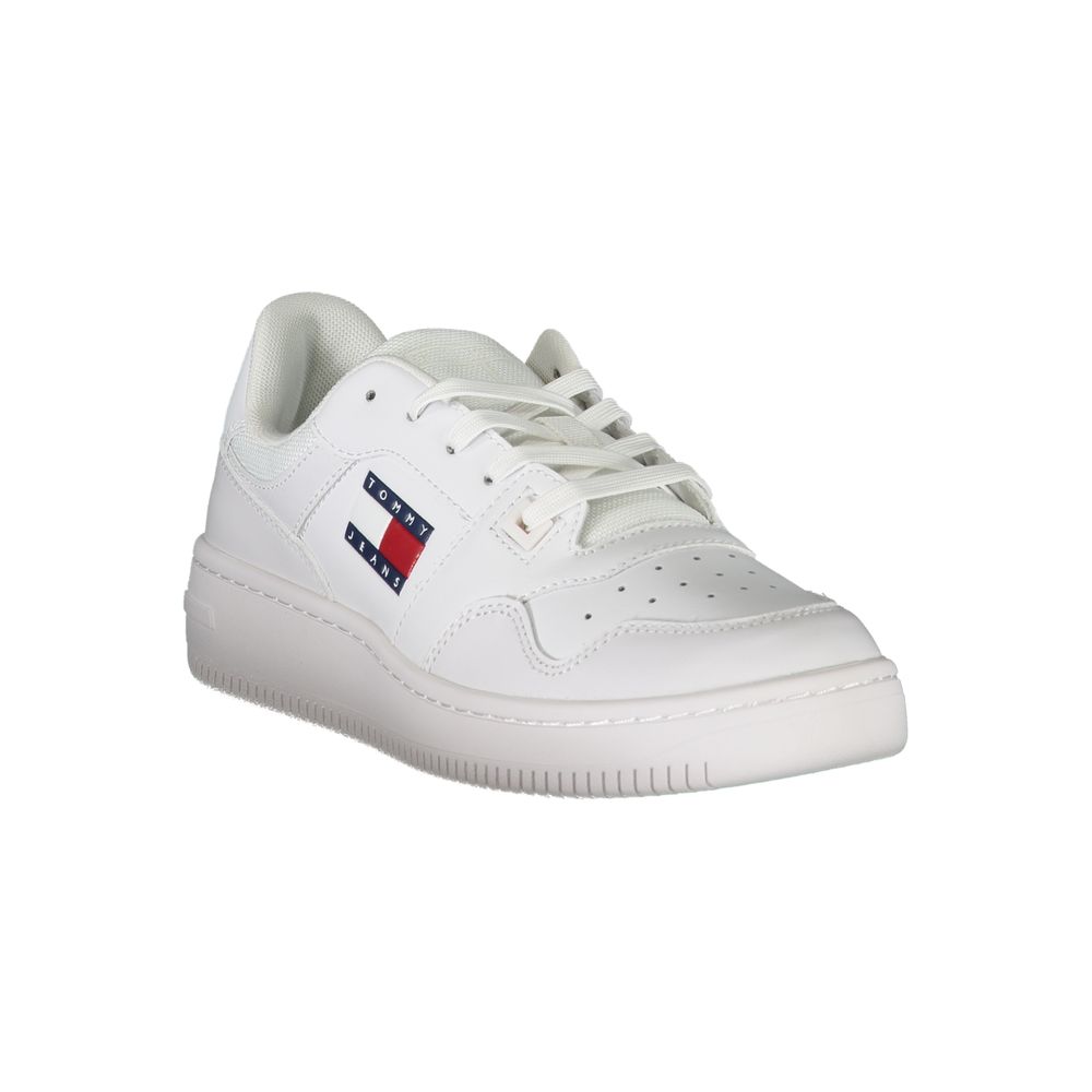 Tommy Hilfiger White Leather Women Sneaker - Luxe Nova