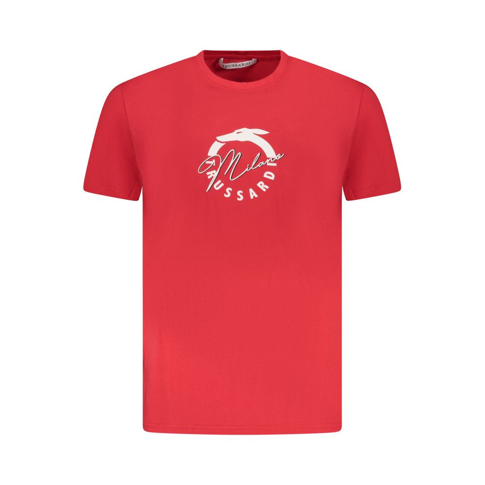 Trussardi Rosso Cotton Men T-Shirt - Luxe Nova