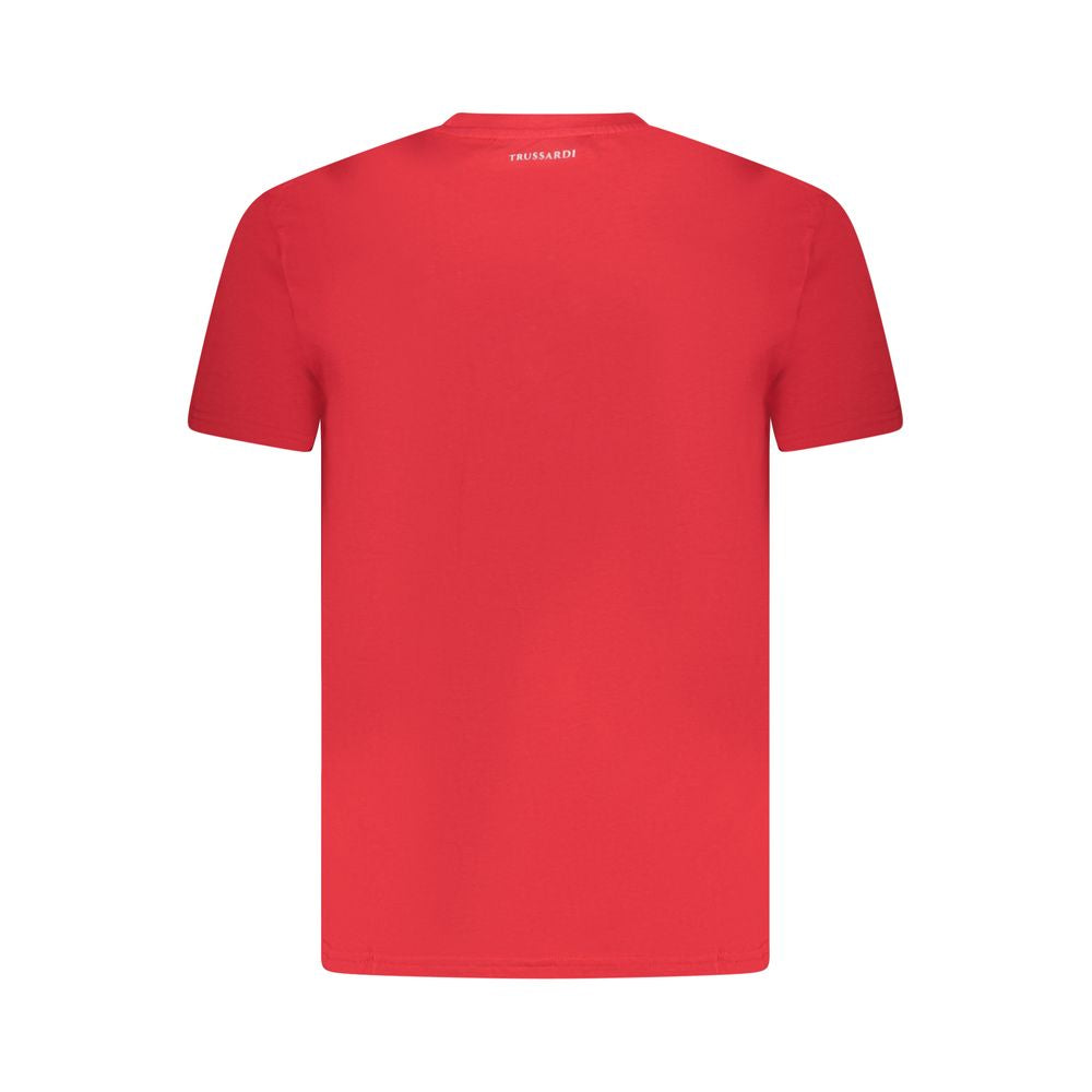 Trussardi Rosso Cotton Men T-Shirt - Luxe Nova