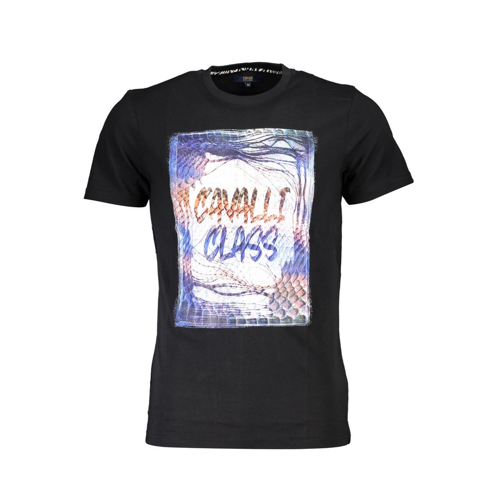 Cavalli Class Black Cotton Men's T-Shirt - Luxe Nova