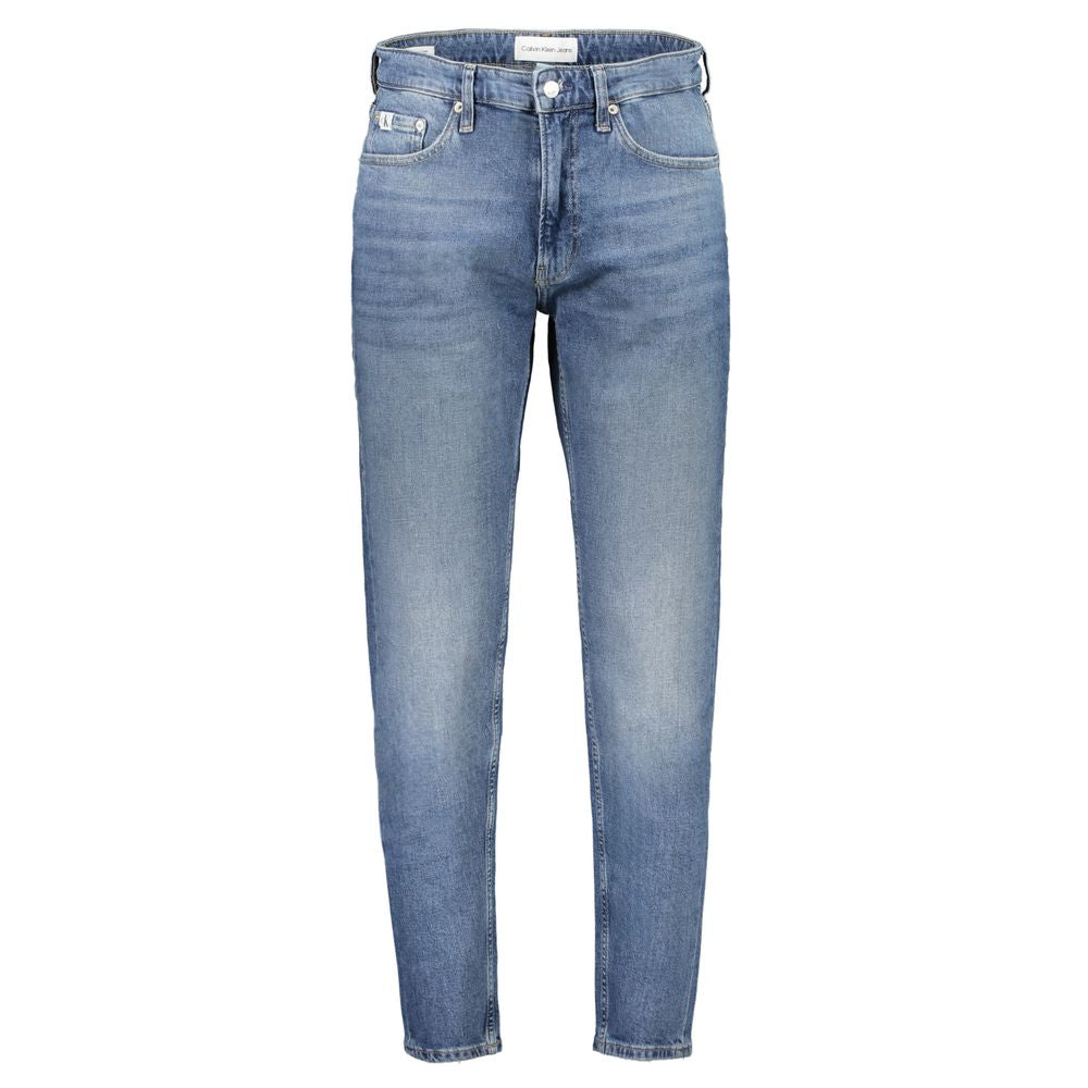 Calvin Klein Blu Cotton Men's Tapered Jean - Luxe Nova