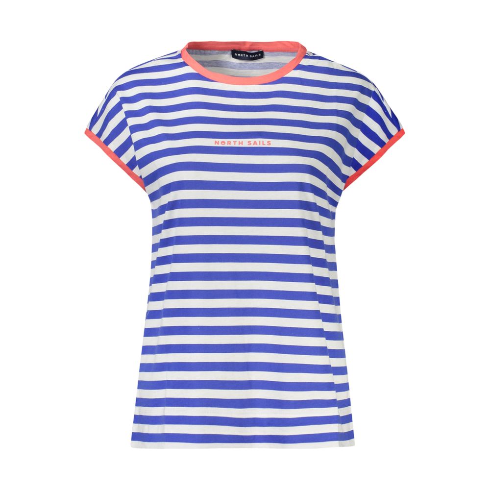 North Sails Blue Cotton Women T-Shirt - Luxe Nova