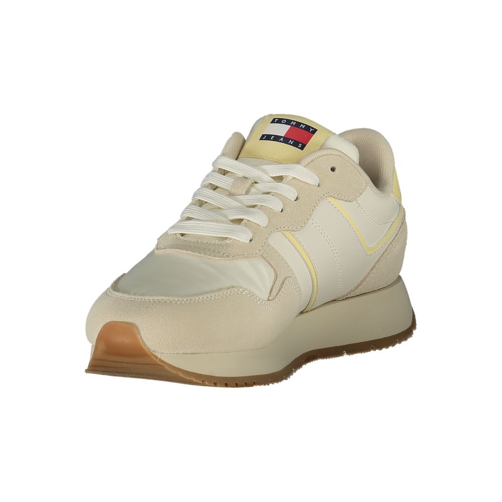 Tommy Hilfiger Beige Polyurethane Women Sneaker - Luxe Nova