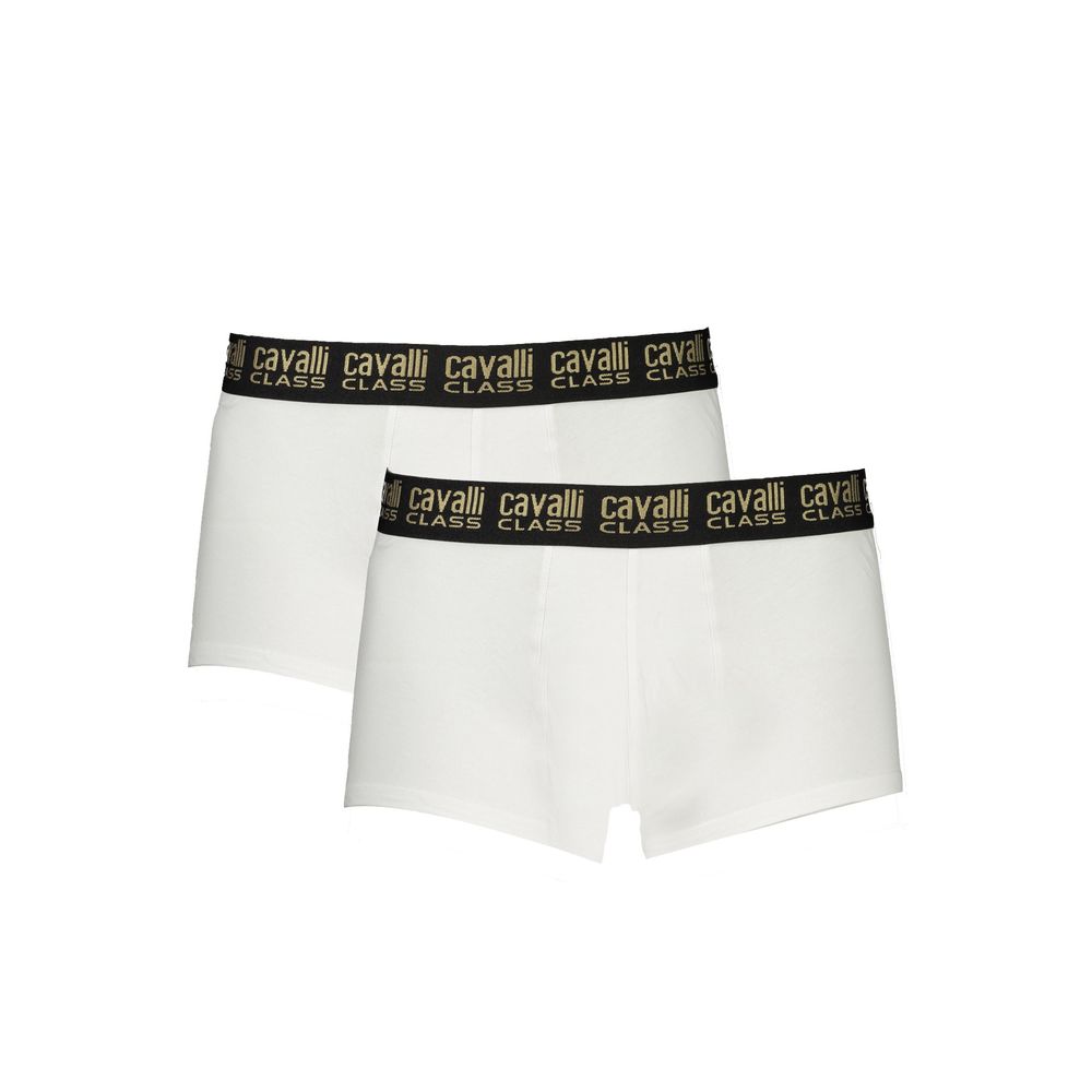 Cavalli Class White Cotton Men's Boxer Briefs - Luxe Nova