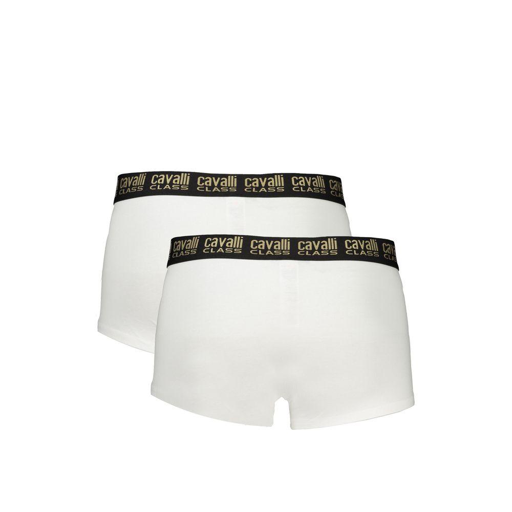 Cavalli Class White Cotton Men's Boxer Briefs - Luxe Nova