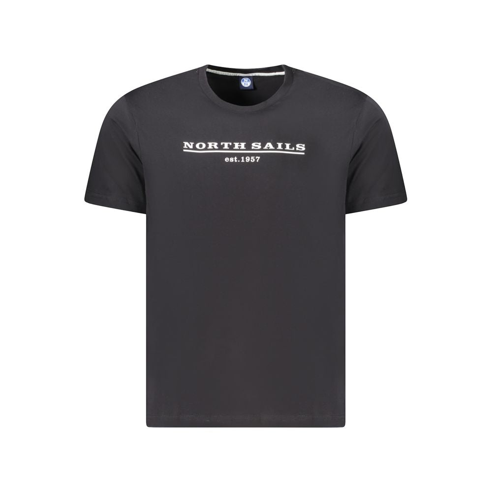North Sails Black Cotton Men's T-Shirt - Luxe Nova