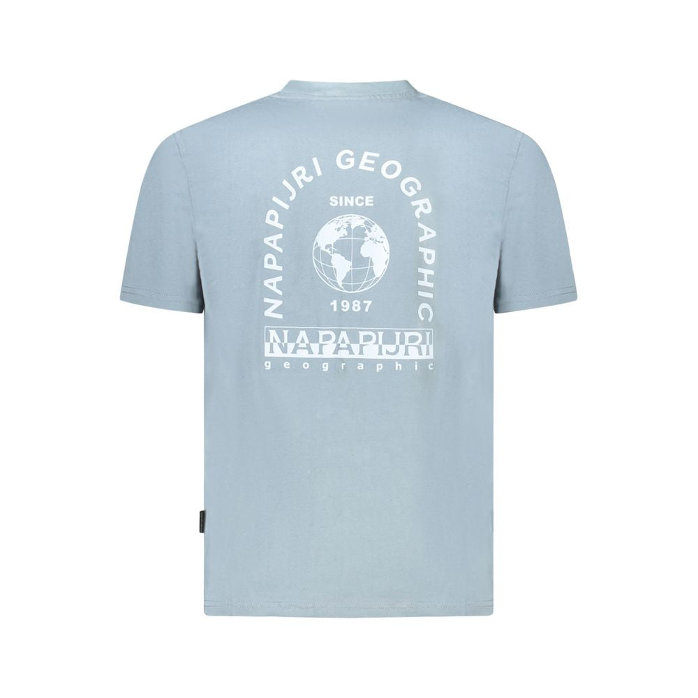 Napapijri Grigio Cotton Men T-Shirt - Luxe Nova