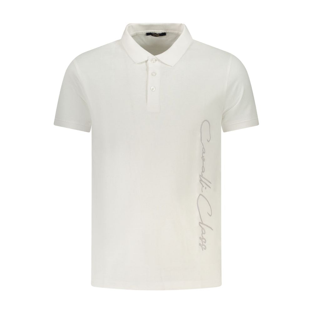 Cavalli Class Bianco Cotton Men Polo - Luxe Nova