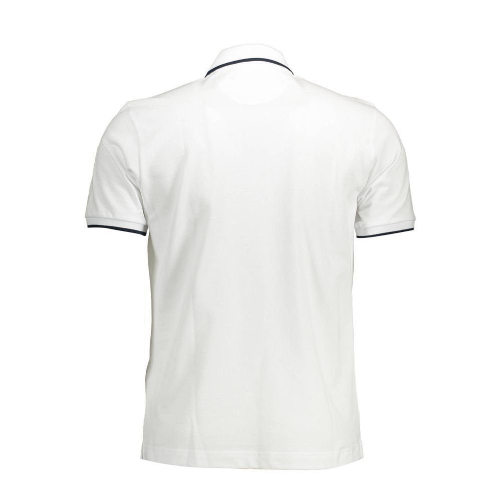 La Martina White Cotton Men's Polo Shirt - Luxe Nova