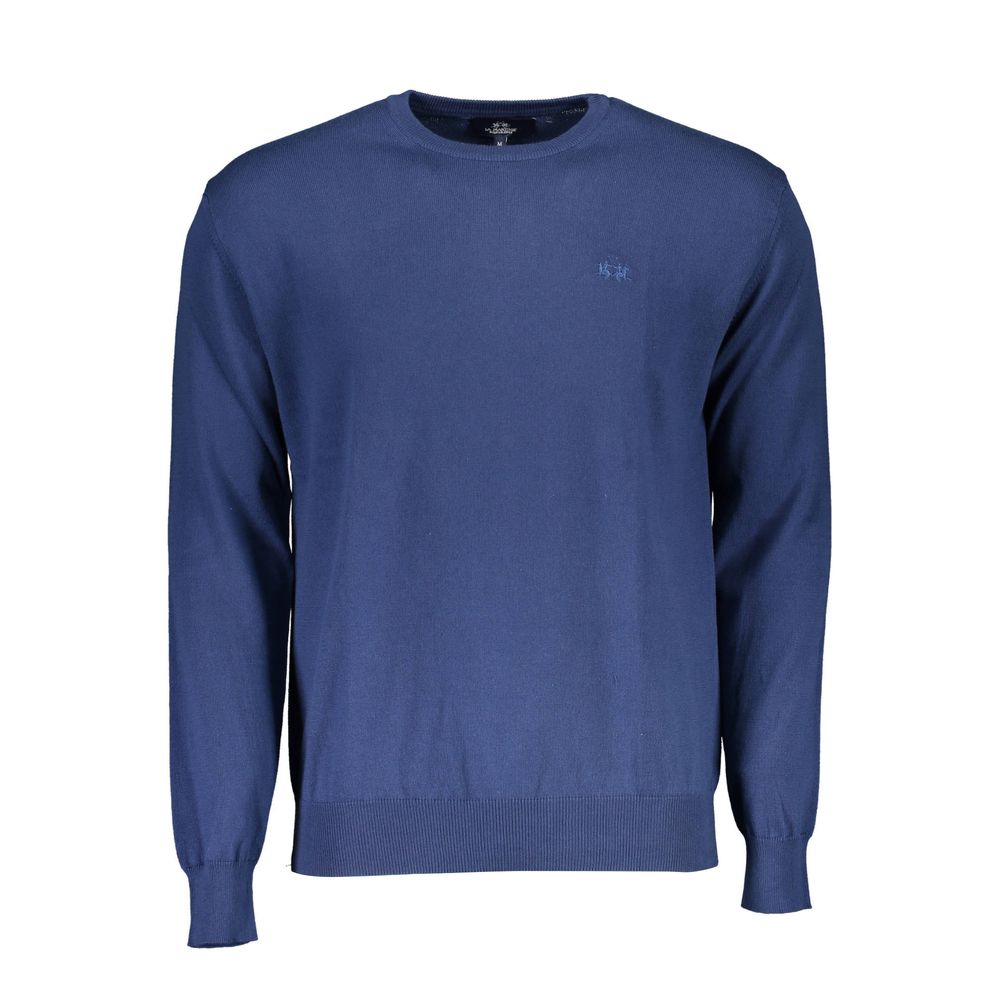 La Martina Blue Cotton Men's Sweater - Luxe Nova