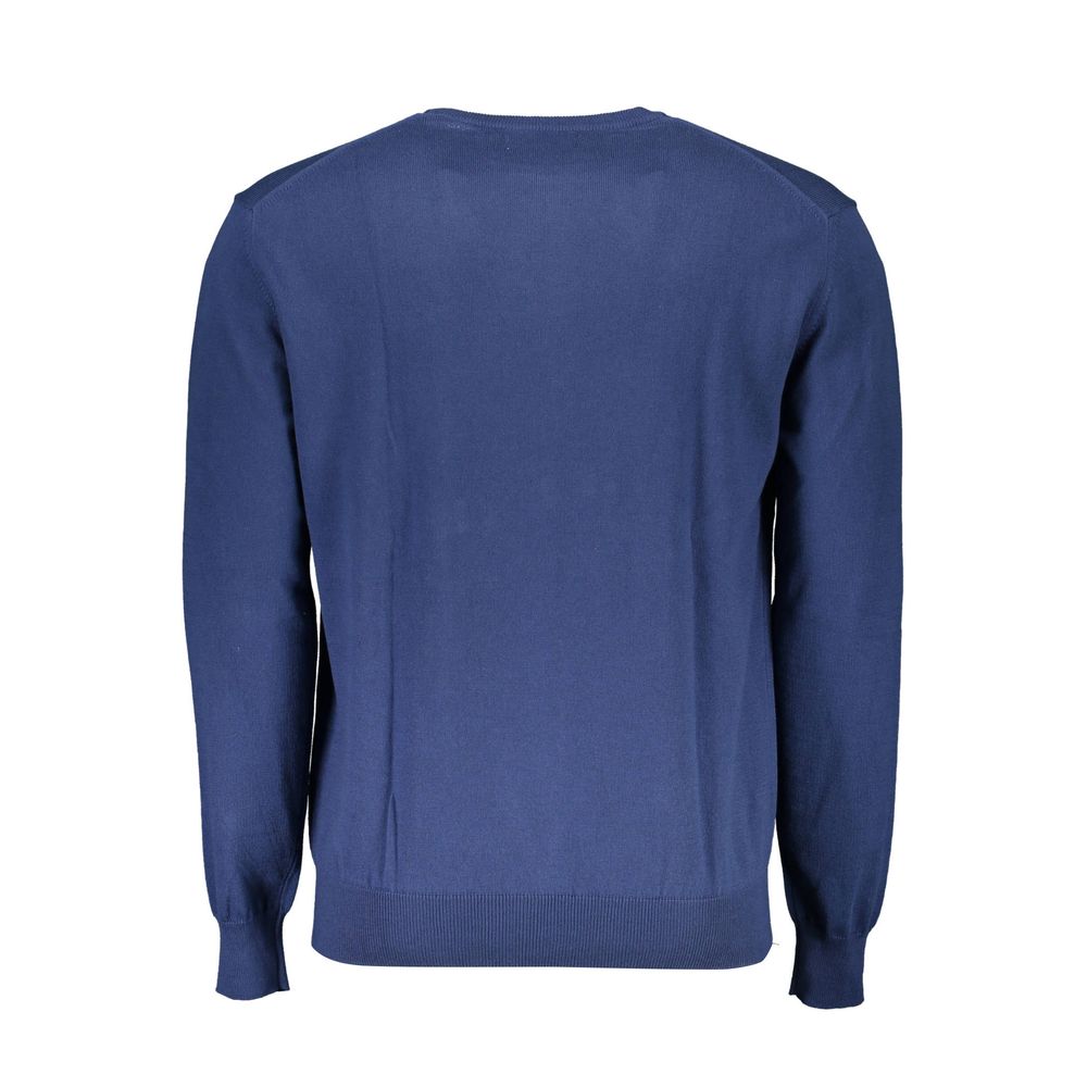 La Martina Blue Cotton Men's Sweater - Luxe Nova