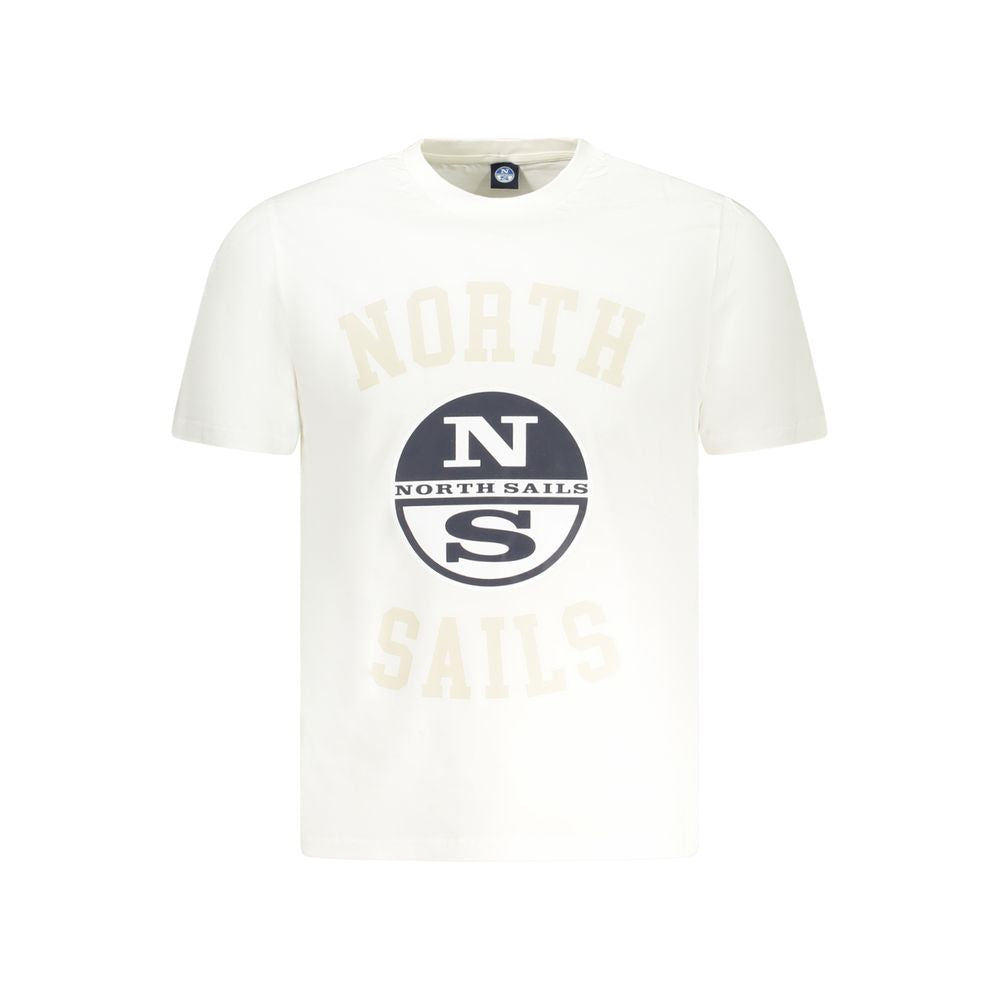 North Sails White Cotton Men T-Shirt - Luxe Nova