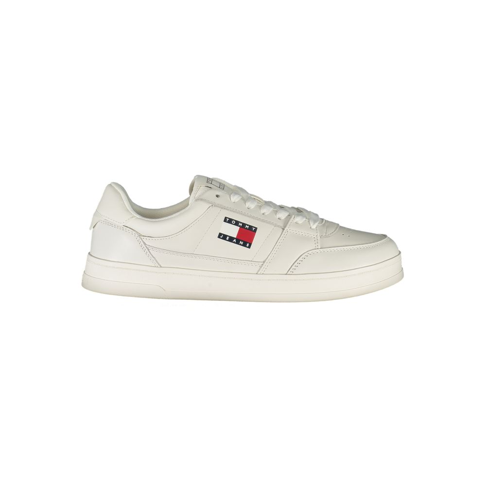 Tommy Hilfiger White Leather Men Sneaker - Luxe Nova