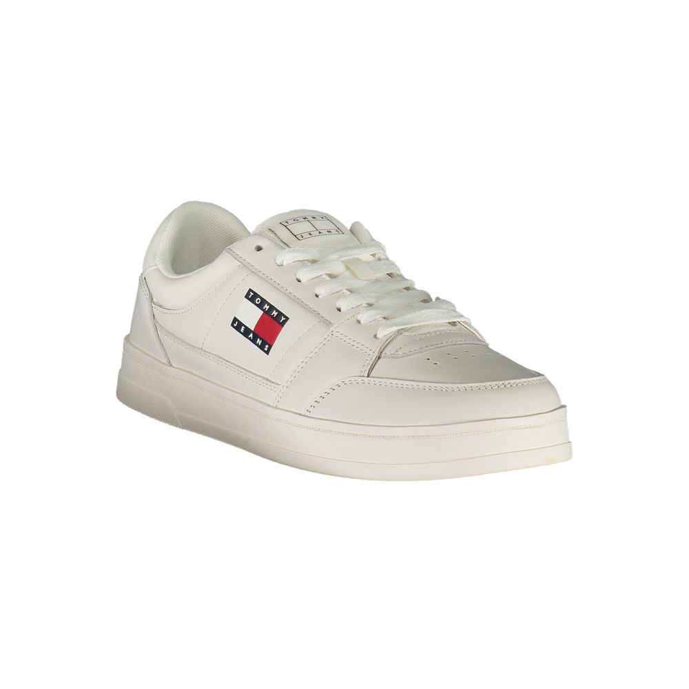 Tommy Hilfiger White Leather Men Sneaker - Luxe Nova