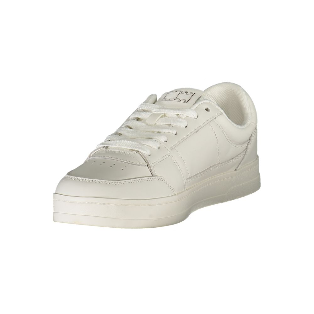Tommy Hilfiger White Leather Men Sneaker - Luxe Nova