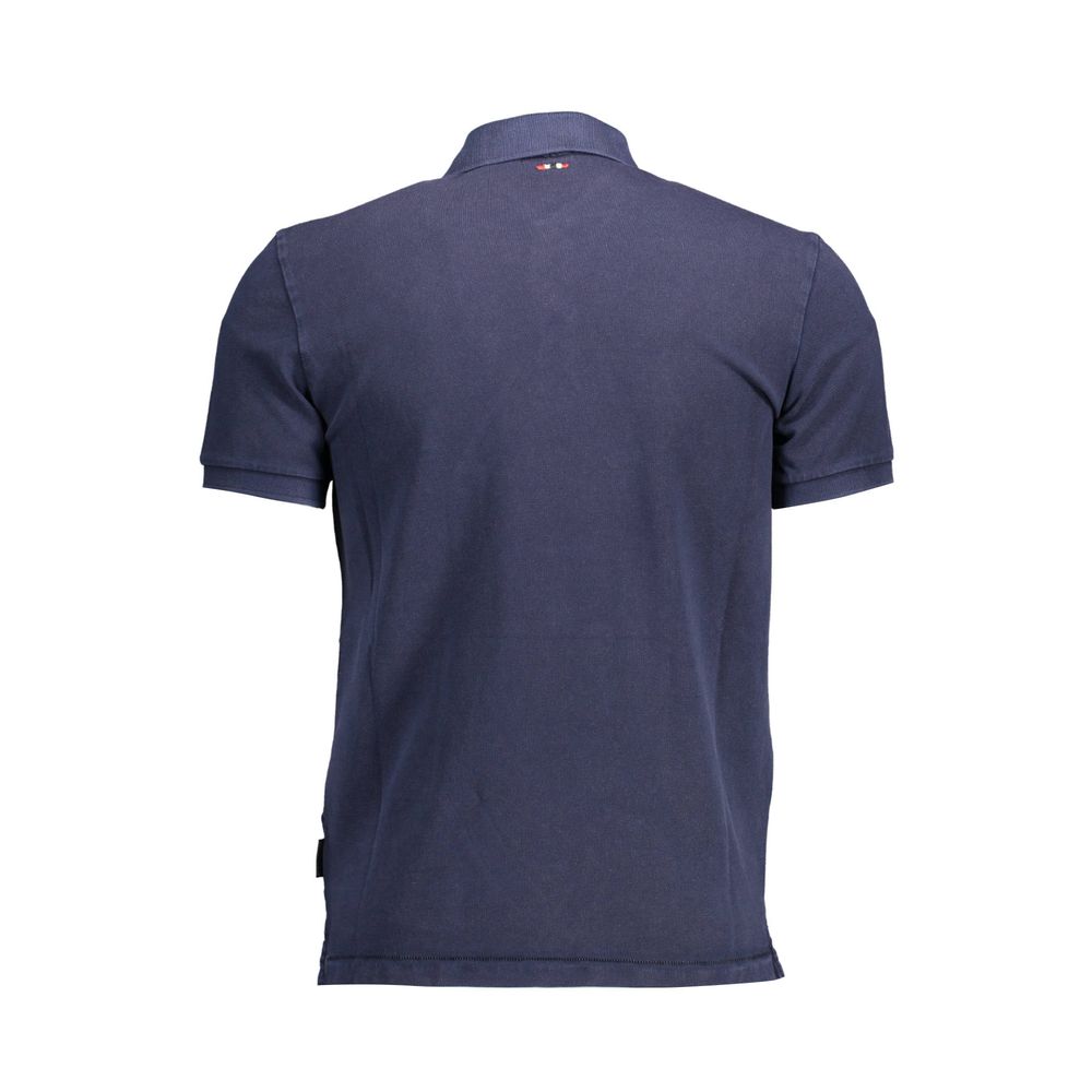 Napapijri Blue Cotton Men Polo Shirt - Luxe Nova