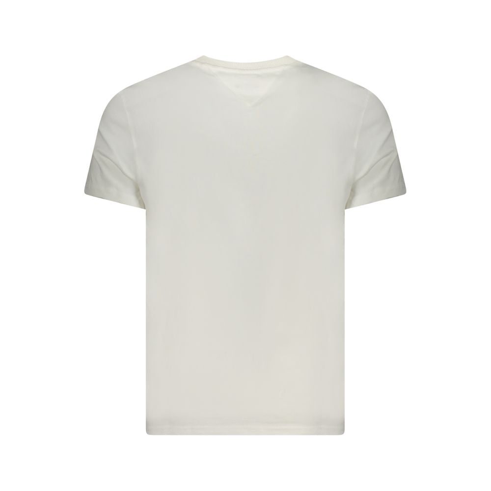 Tommy Hilfiger White Cotton Men's T-Shirt - Luxe Nova