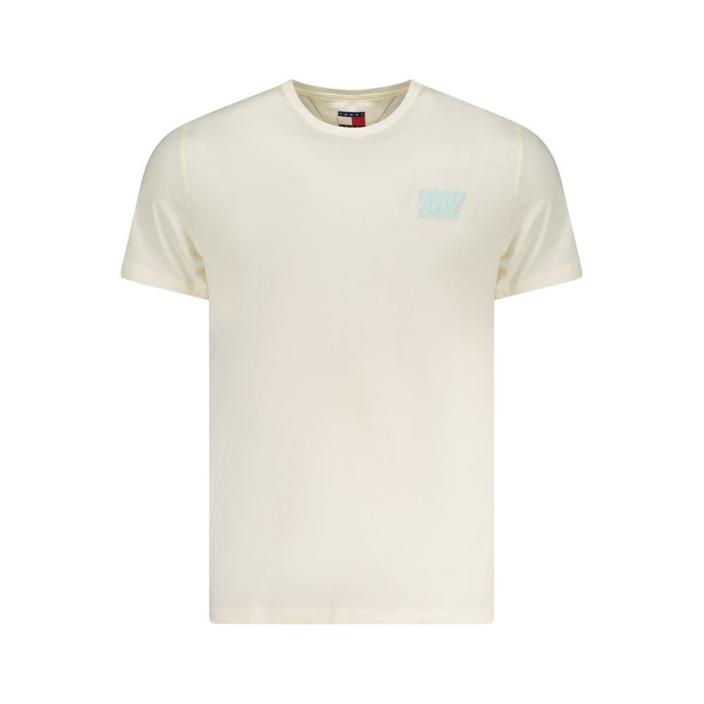 Tommy Hilfiger Beige Cotton Men T-Shirt - Luxe Nova