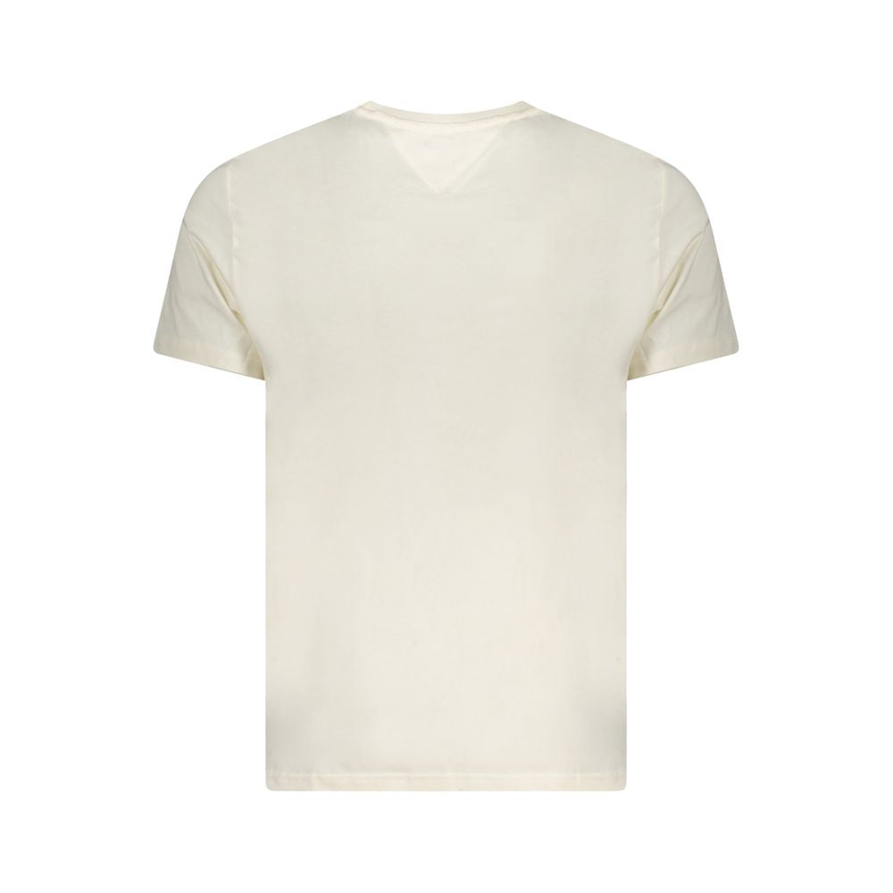 Tommy Hilfiger Beige Cotton Men T-Shirt - Luxe Nova