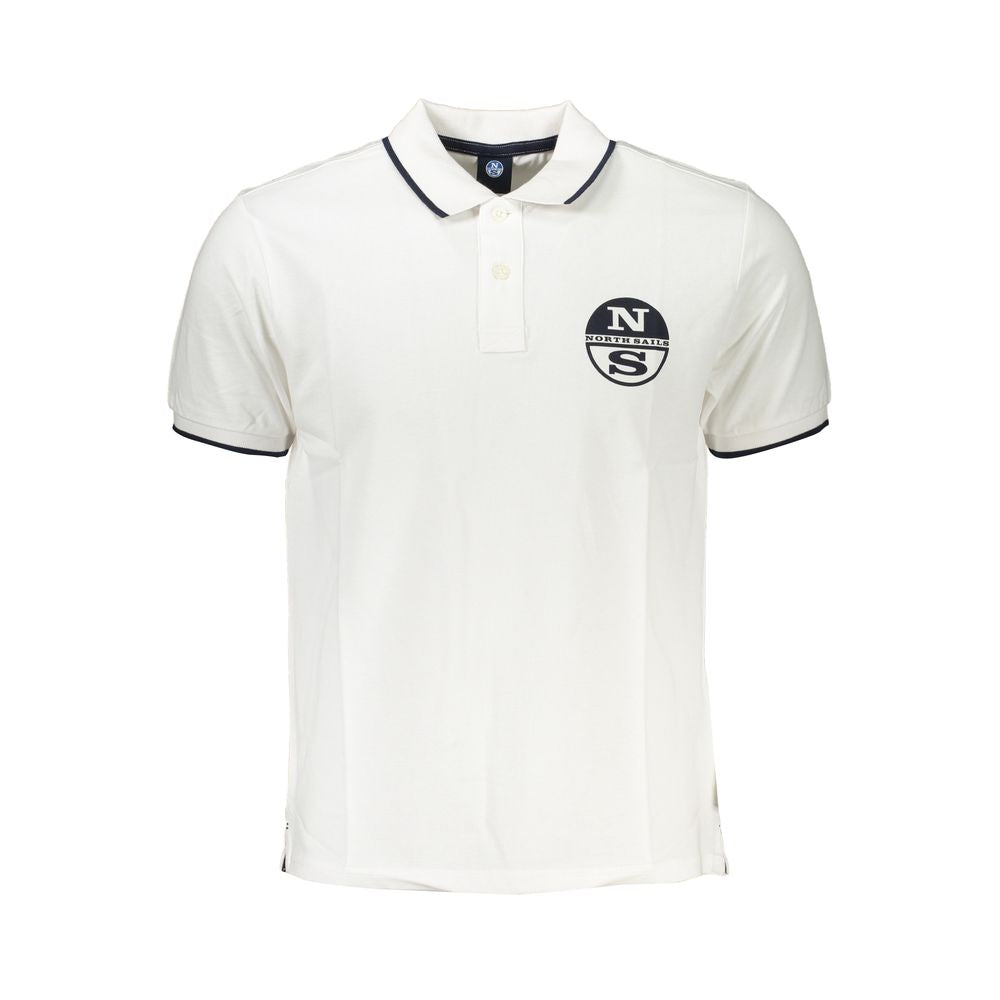 North Sails White Cotton Men's Polo Shirt - Luxe Nova