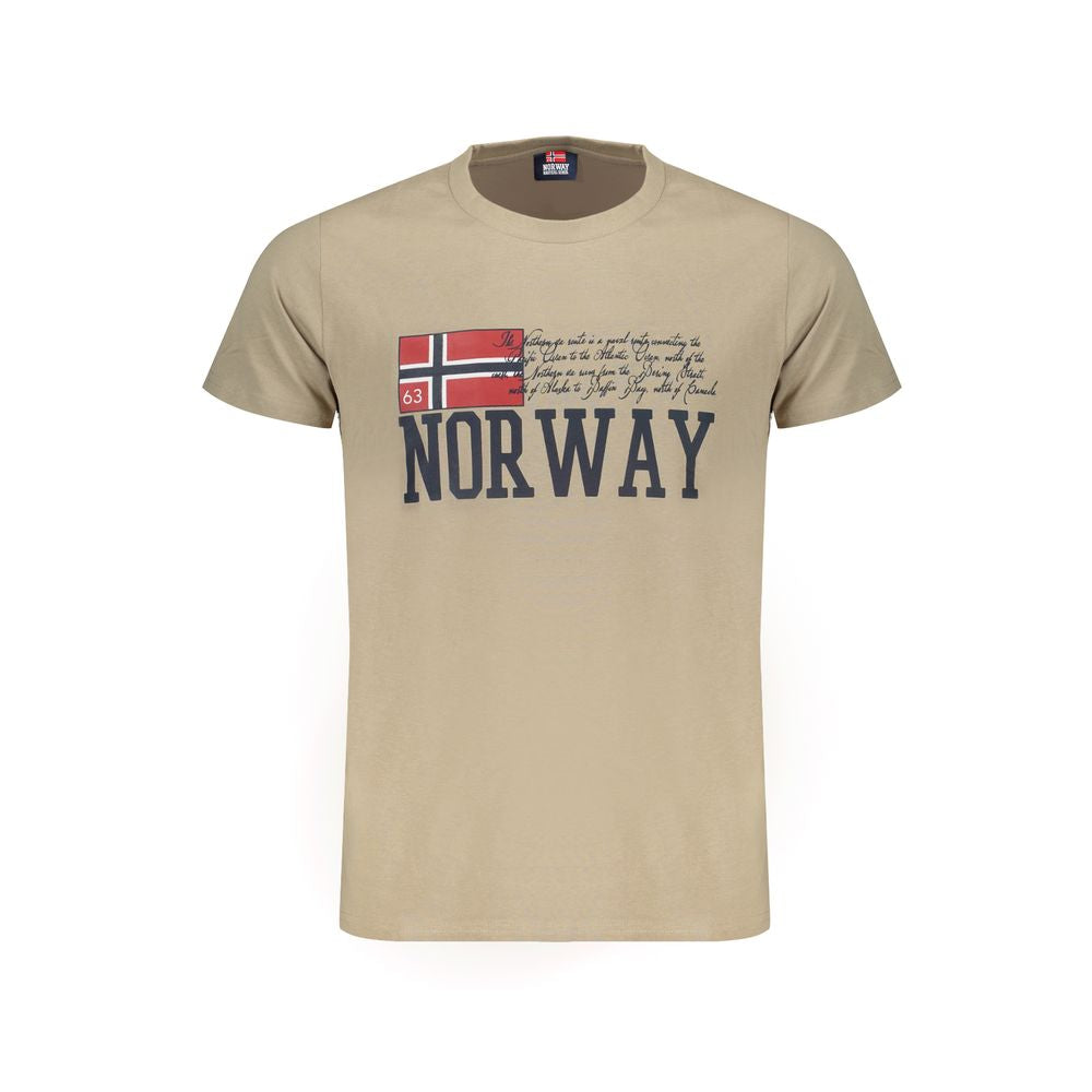 Norway 1963 Beige Cotton Men T-Shirt - Luxe Nova