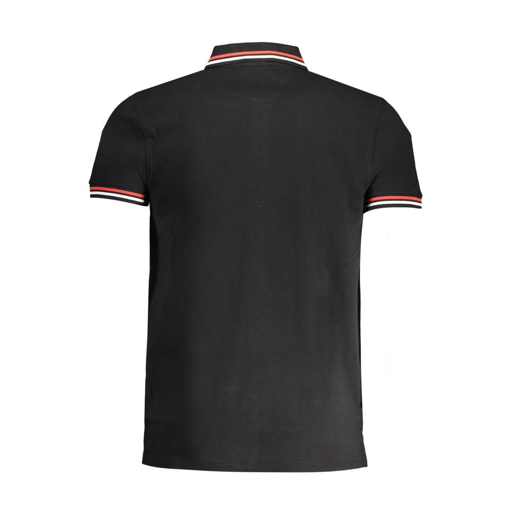 Cavalli Class Black Cotton Men Polo Shirt - Luxe Nova