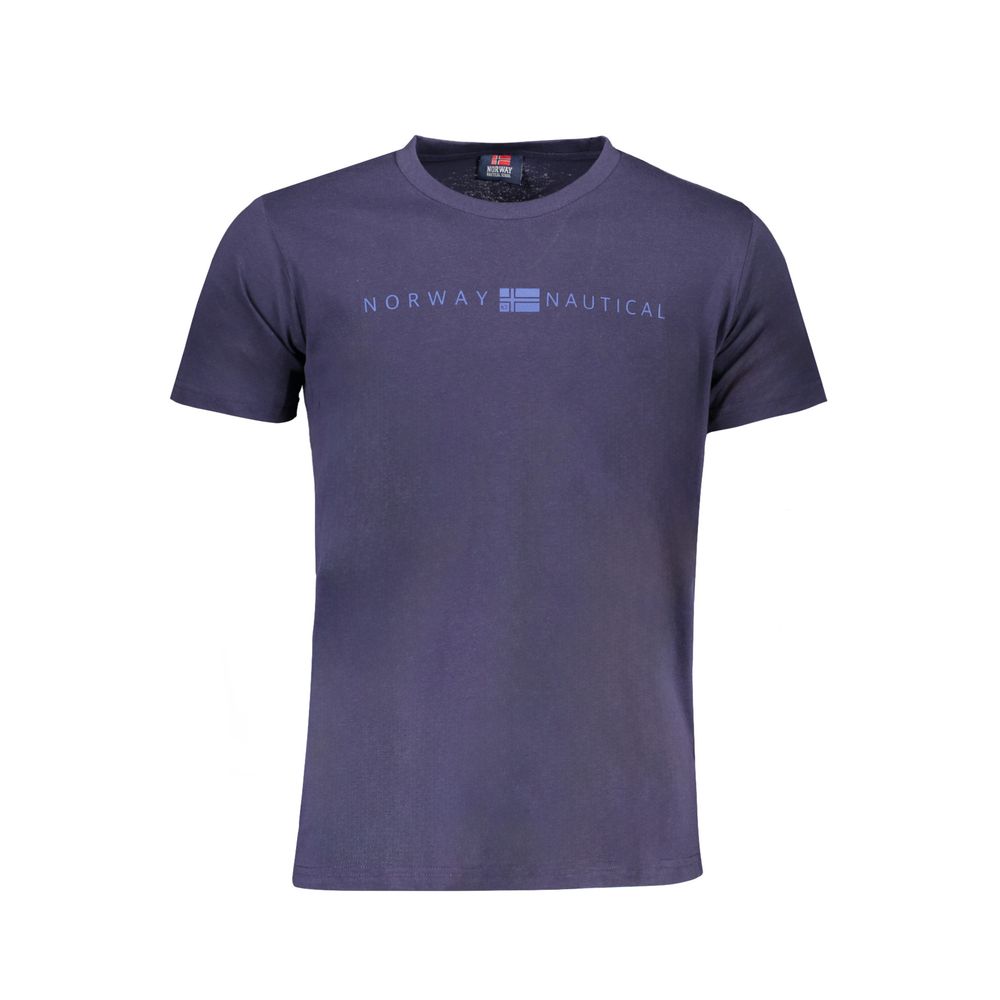Norway 1963 Blue Cotton Men T-Shirt - Luxe Nova