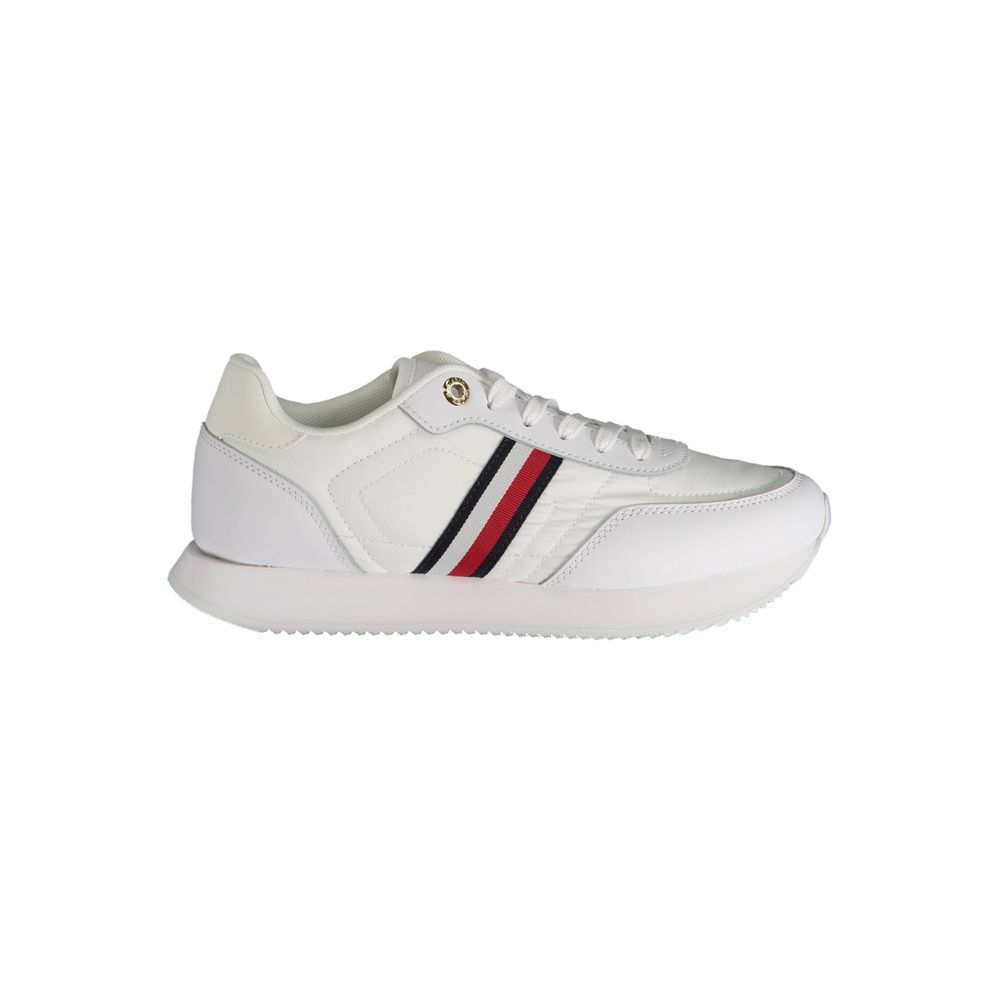 Tommy Hilfiger White Leather Women Sneaker - Luxe Nova