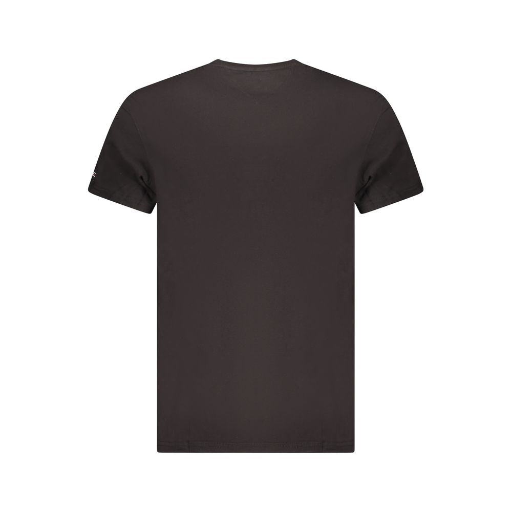 Tommy Hilfiger Black Cotton Men's T-Shirt - Luxe Nova