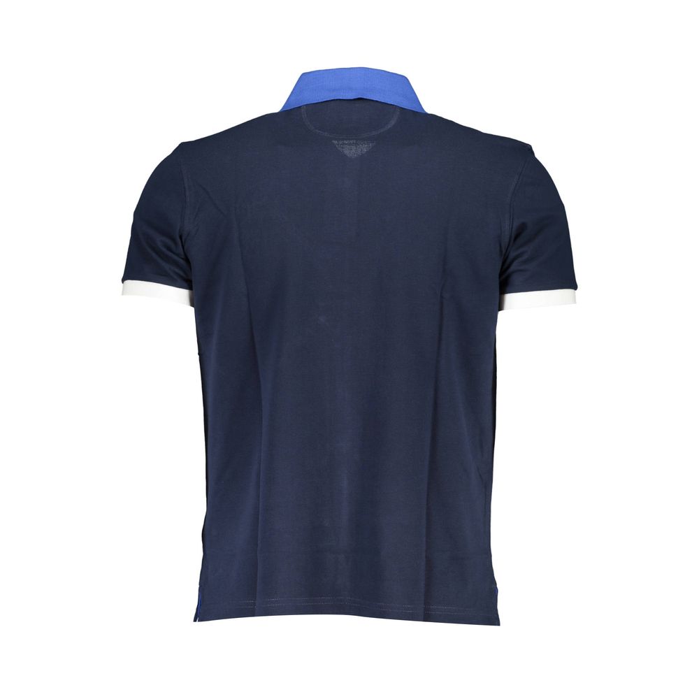 La Martina Blue Cotton Men's Polo Shirt - Luxe Nova