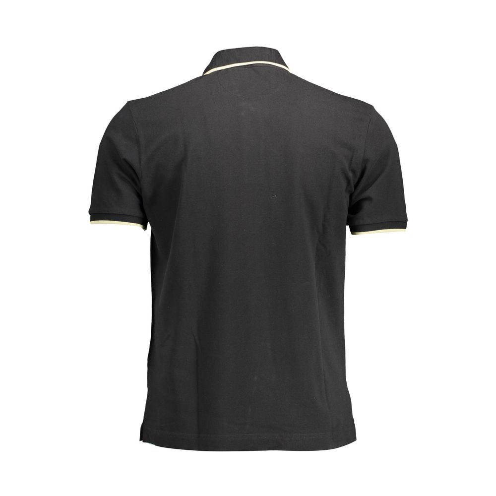 La Martina Black Cotton Men's Polo Shirt - Luxe Nova