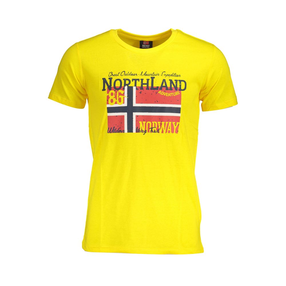Norway 1963 Yellow Cotton Men T-Shirt - Luxe Nova