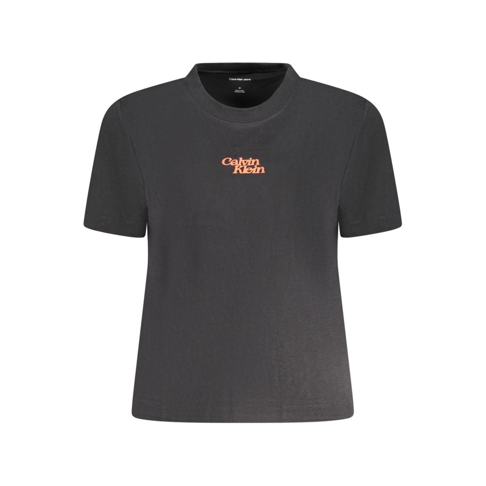 Calvin Klein Black Cotton Women T-Shirt - Luxe Nova