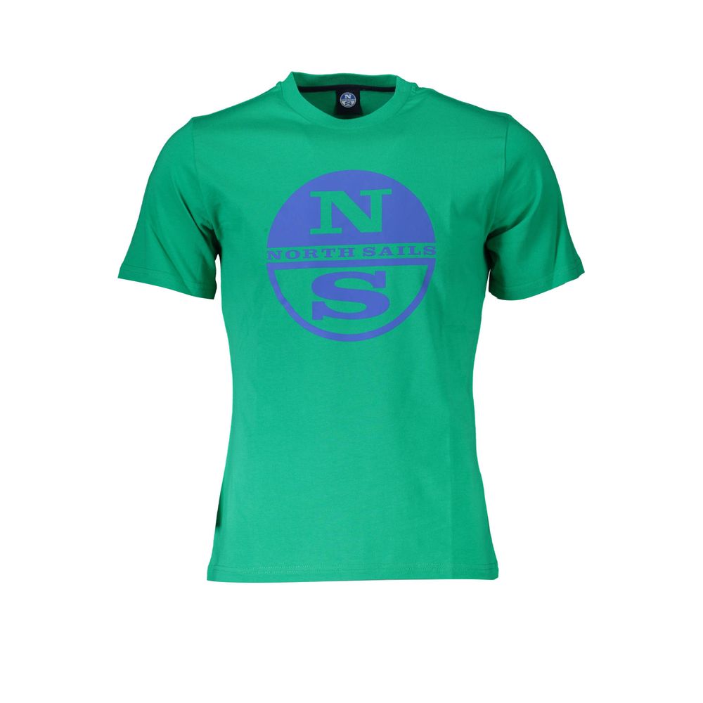 North Sails Green Cotton Men T-Shirt - Luxe Nova