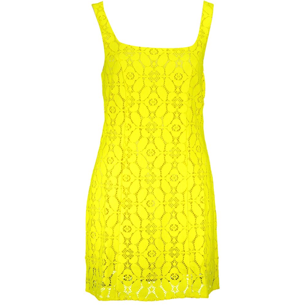 Desigual Yellow Polyester Women Dress - Luxe Nova