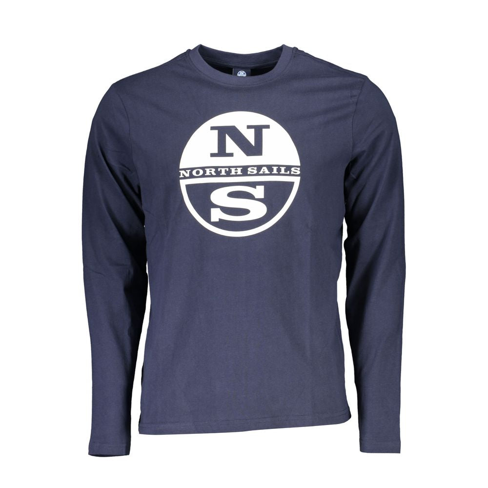 North Sails Blu Cotton Men T-Shirt - Luxe Nova