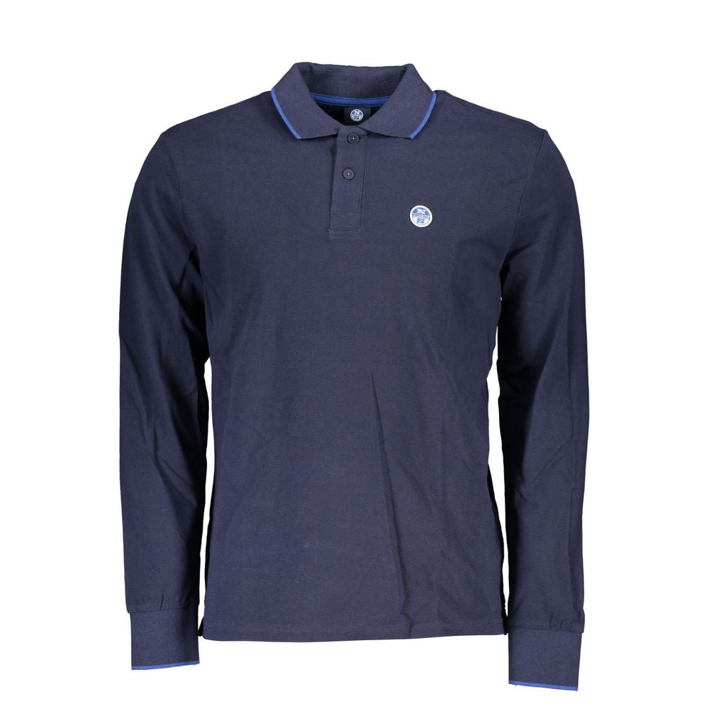 North Sails Blue Cotton Men Polo Shirt - Luxe Nova