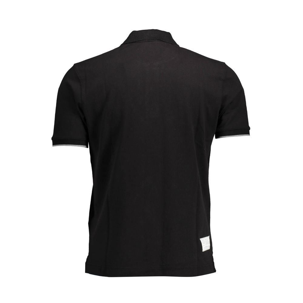 La Martina Black Cotton Men Polo Shirt - Luxe Nova