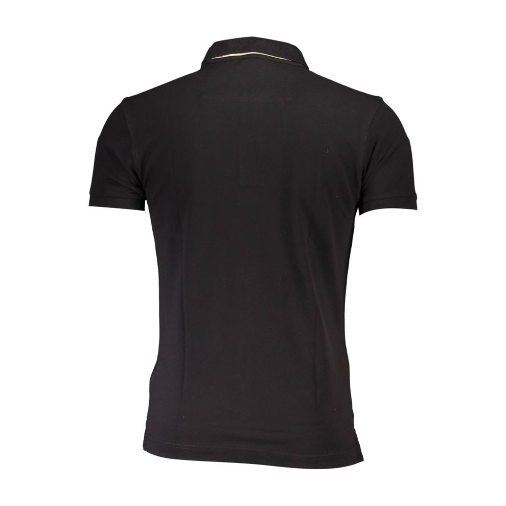 La Martina Black Cotton Men's Polo Shirt - Luxe Nova